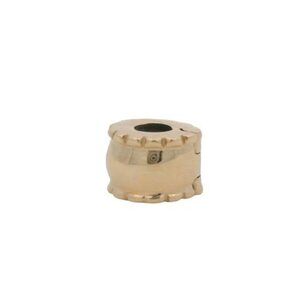 Pandora Solid 14kt Yellow Gold Beveled Edge Spacer Clip Charm (2)